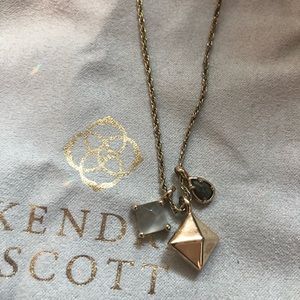 Kendra Scott grey and gold necklace